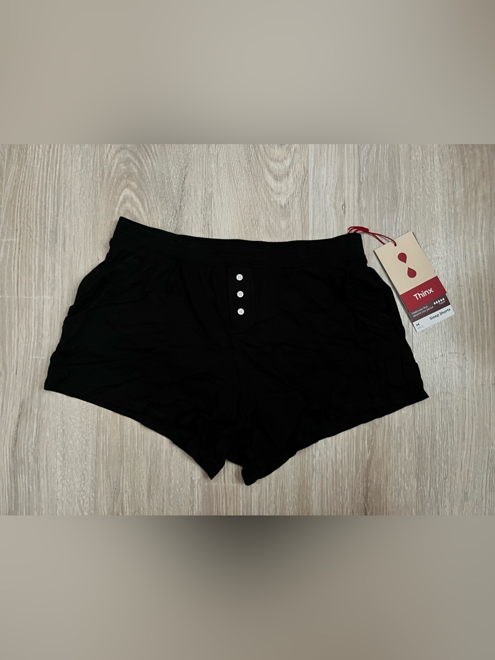 NWT Thinx Women’s Ultra Soft Sleep Short Black - Size Medium